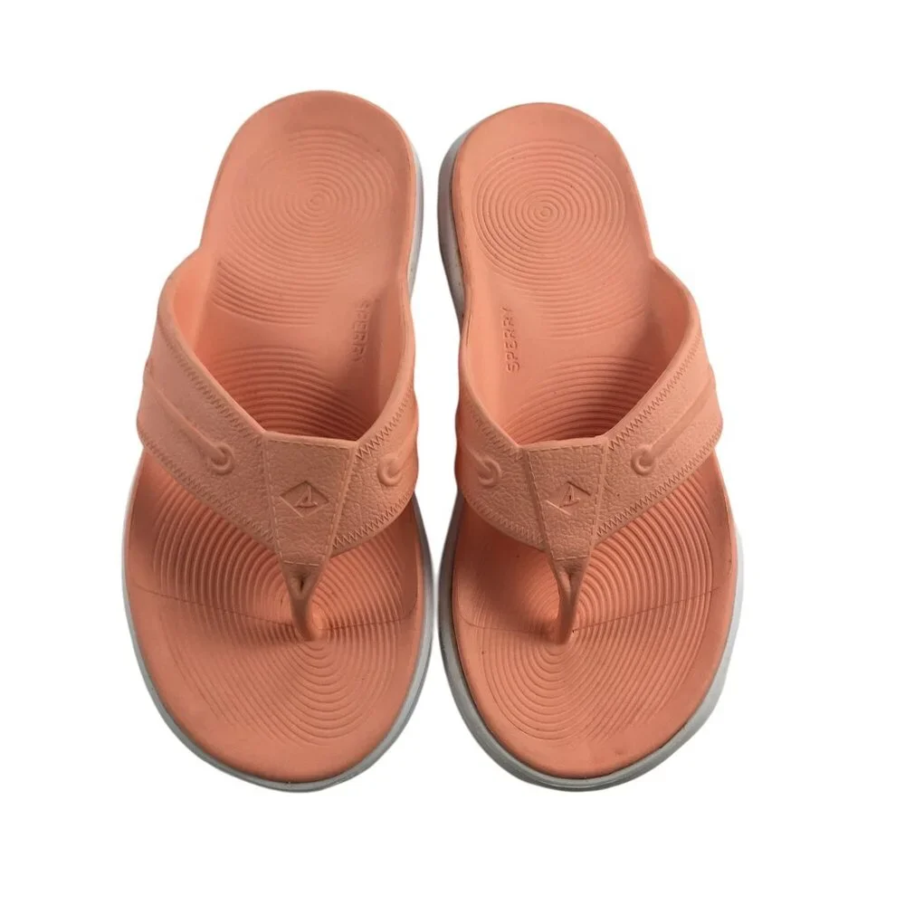 SPERRY TOP-SIDER PEACH WINDWARD FLOAT THONG SANDAL FLIP FLOPS WOMENS 9 - Picture 7 of 8